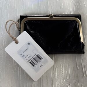Hono- Crushed Leather black wallet. Never used.